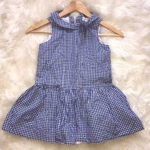 Janie and jack blue and white gingham summer dress